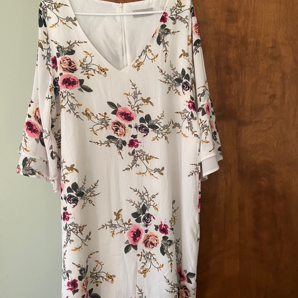 White floral dress